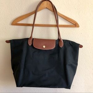 Longchamp Large Le Pliage Tote in Black